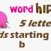5 letter words starting with b