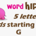 5 letter word starting with g