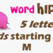 5 Letter Words Starting With M